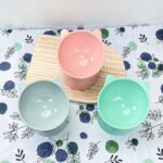 Tilted Pet Food Bowl: High Bottom Neck Protector, Antichoking Design