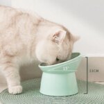 Tilted Pet Food Bowl: High Bottom Neck Protector, Antichoking Design