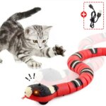 Interactive Automatic Electronic Snake Cat Teaser: Smart Sensing Kitten Toy, USB Rechargeable