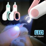 LED Light Pet Nail Clipper: Professional Claw Trimmer with Safety Lock for Cats, Dogs, Puppies, and Kittens