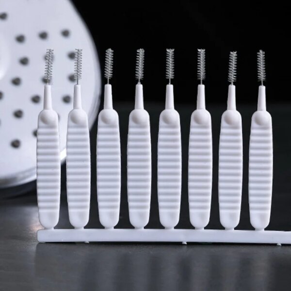 Micro Nylon Brush Nozzle: Shower Cleaning Tools for Bathroom, Available in 10-100PCS