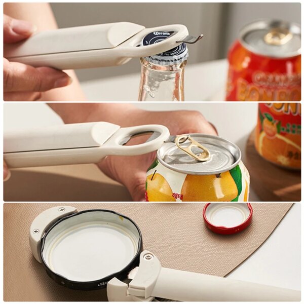 68231-0ofn5n.jpg Retractable Multi-Function Bottle Opener: Stainless Steel, Magnetic Suction, Labor-Saving Kitchen Tool