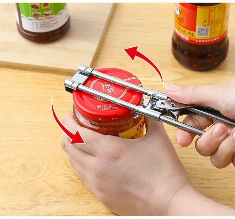 Retractable Multi-Function Bottle Opener: Stainless Steel, Magnetic Suction, Labor-Saving Kitchen Tool