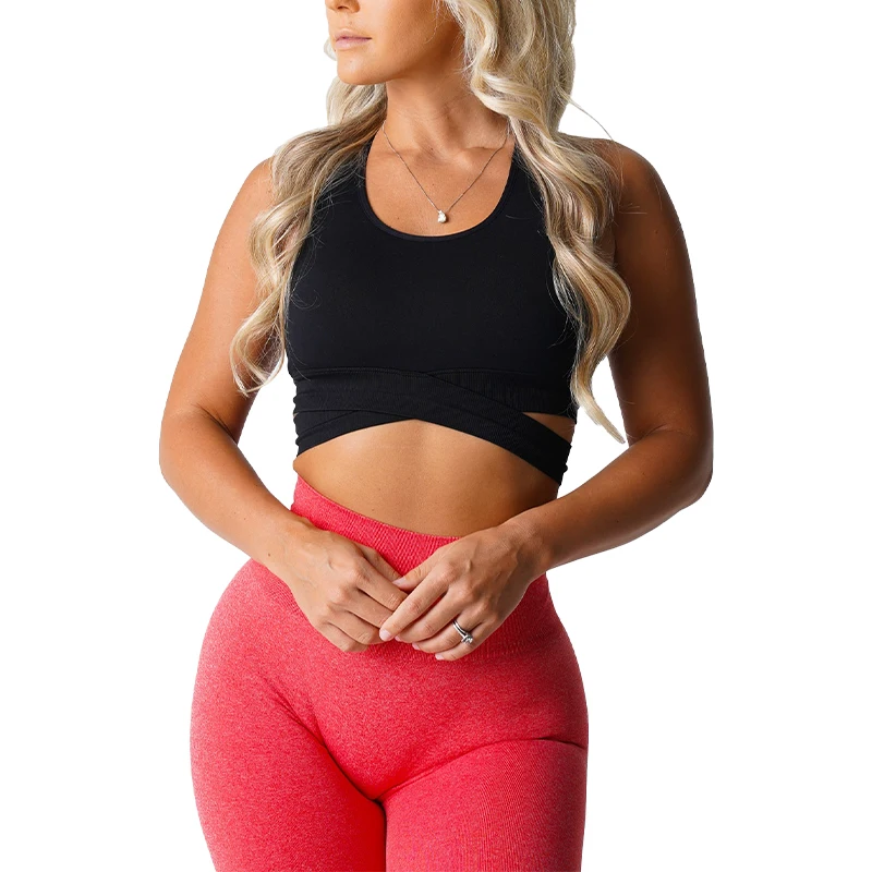 Nvgtn Sculpt Seamless Bra Top: Elastic, Breathable, Fitness Underwear for Women