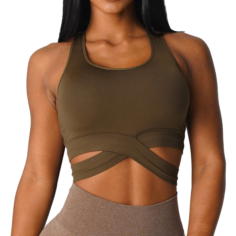 Nvgtn Sculpt Seamless Bra Top: Elastic, Breathable, Fitness Underwear for Women