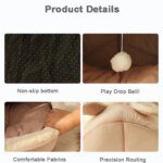 Self-Warming Pet Tent Cave Bed: Comfortable Sleeping Bed for Cats and Small Dogs, Foldable and Washable