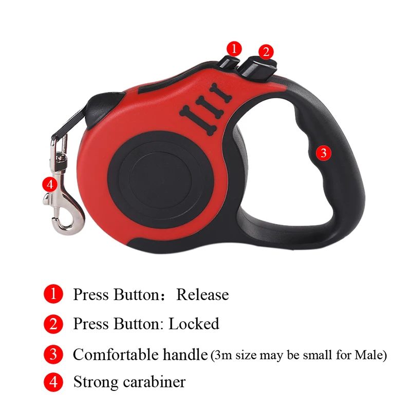 Automatic Retractable Nylon Dog Leash: Durable Lead for Small Dogs and Cats, Perfect for Outdoor Travel and Walking