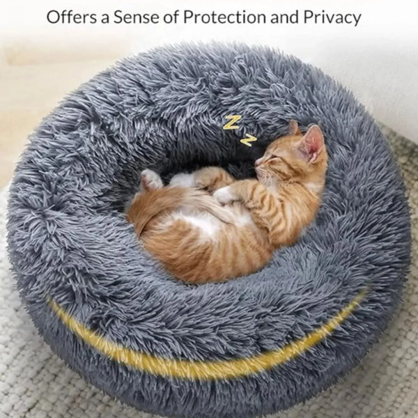 68494-tnopm9.png Super Soft Round Pet Bed: Long Plush Dog House for Large and Medium Dogs, Winter Warm Sleeping