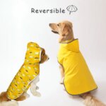 Stylish Double-Layer Yellow Raincoat: Keep Your Pup Dry with Two-Way Wear!