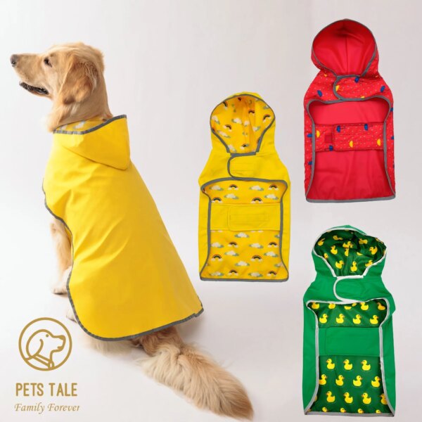 68576-htgbqp.jpg Stylish Double-Layer Yellow Raincoat: Keep Your Pup Dry with Two-Way Wear!