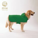 Stylish Double-Layer Yellow Raincoat: Keep Your Pup Dry with Two-Way Wear!