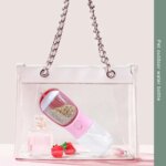 Portable 2-in-1 Pet Travel Water Bottle: 300ml Capacity with Food Dispenser, Food Grade Material