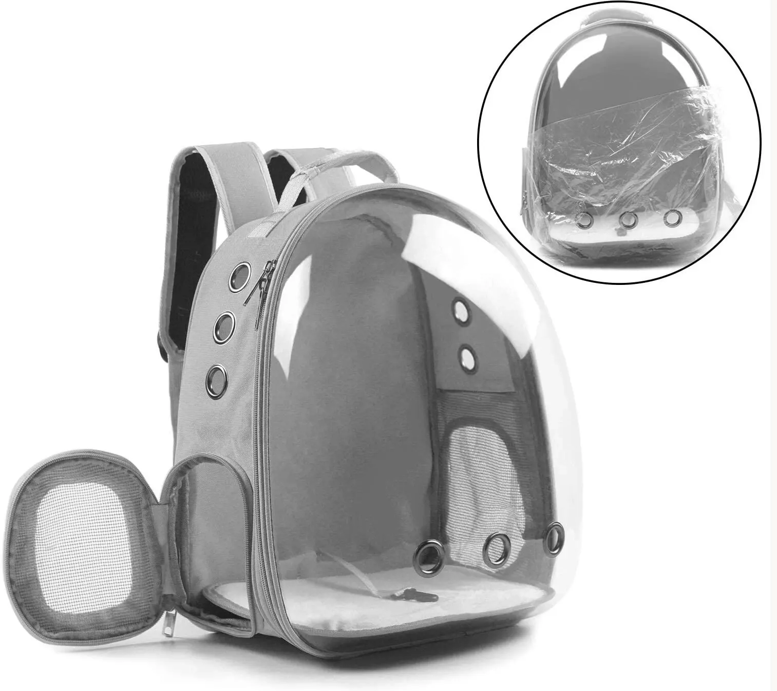 Transparent Capsule Bubble Pet Backpack: Breathable Carrier for Small Animals, Ideal for Travel