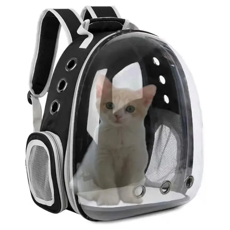 Transparent Capsule Bubble Pet Backpack: Breathable Carrier for Small Animals, Ideal for Travel