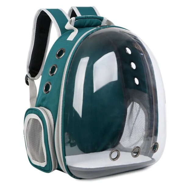 68628-eayqfa.jpg Transparent Capsule Bubble Pet Backpack: Breathable Carrier for Small Animals, Ideal for Travel
