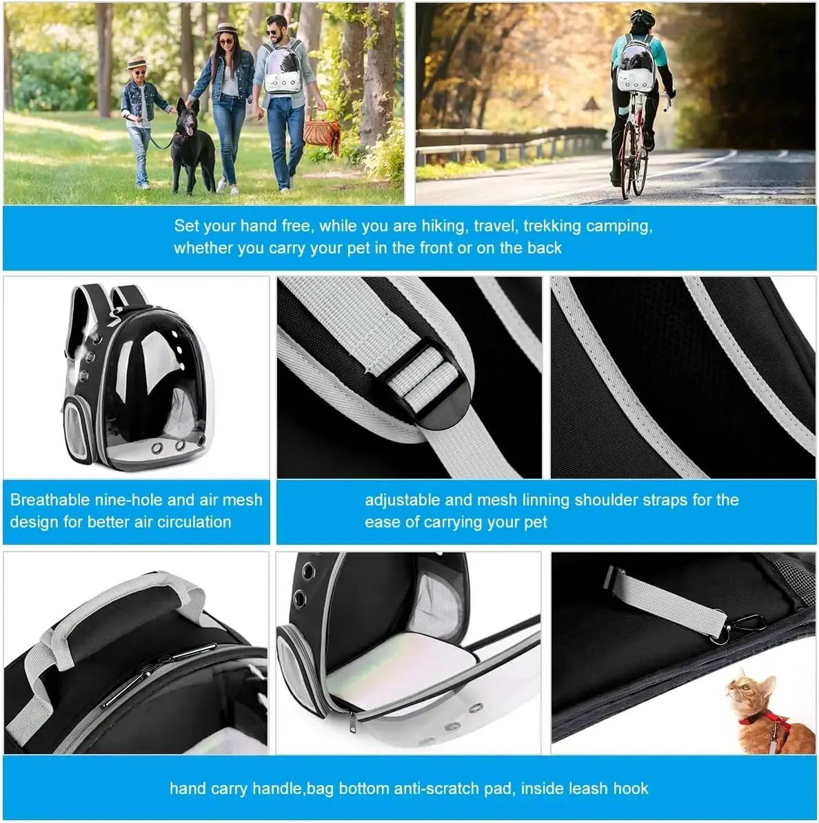 Transparent Capsule Bubble Pet Backpack: Breathable Carrier for Small Animals, Ideal for Travel