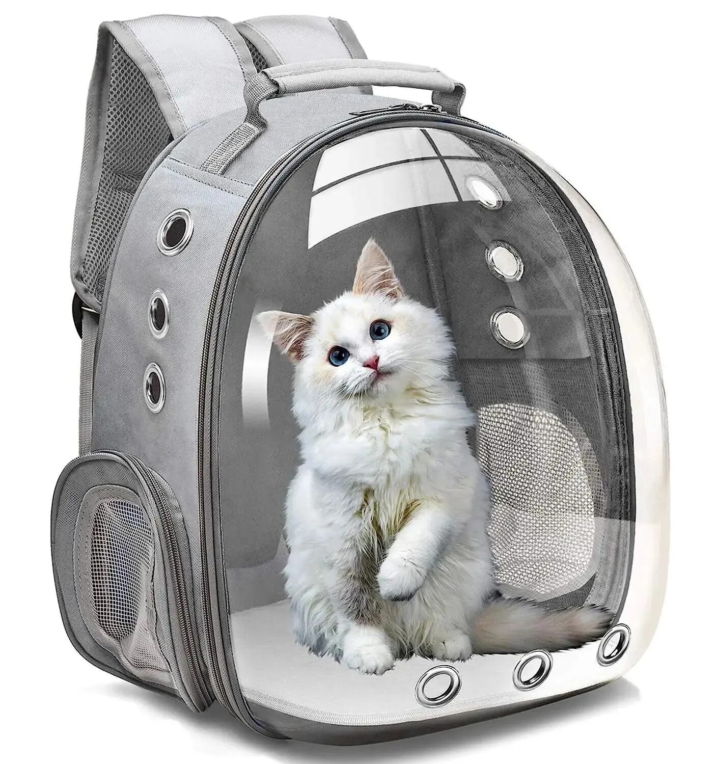 Transparent Capsule Bubble Pet Backpack: Breathable Carrier for Small Animals, Ideal for Travel