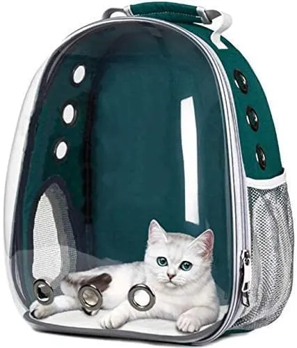 Transparent Capsule Bubble Pet Backpack: Breathable Carrier for Small Animals, Ideal for Travel