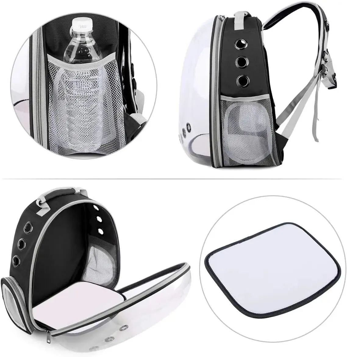 Transparent Capsule Bubble Pet Backpack: Breathable Carrier for Small Animals, Ideal for Travel