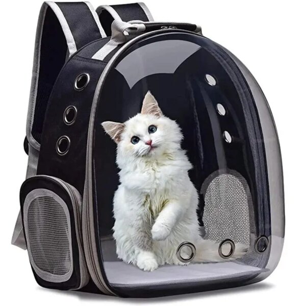 68628-xbf4j3.jpg Transparent Capsule Bubble Pet Backpack: Breathable Carrier for Small Animals, Ideal for Travel