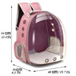 Transparent Capsule Bubble Pet Backpack: Breathable Carrier for Small Animals, Ideal for Travel