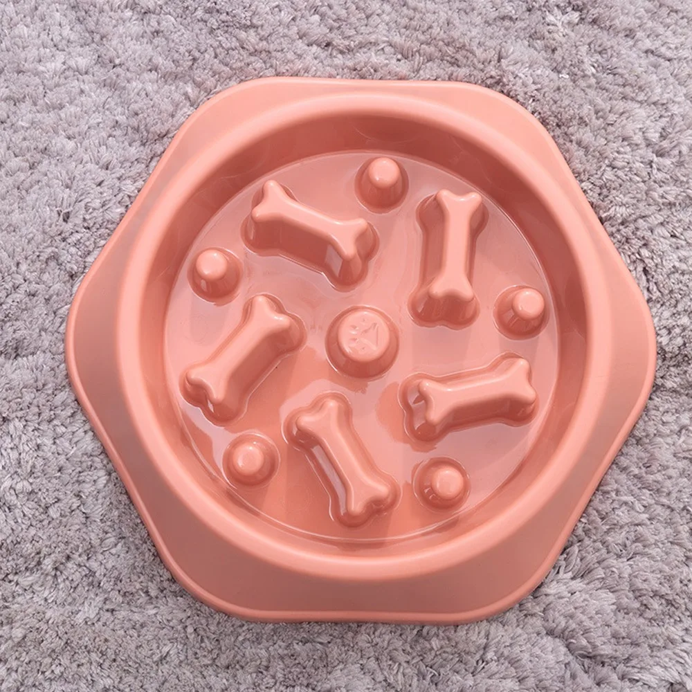 New Pet Dog Feeding Food Bowl: Slow Down Eating Feeder Dish, Prevents Obesity, Food Storage