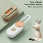 Electric Spray Cat and Dog Brush: 3-in-1 Steamer Brush for Pet Grooming, Massaging, and Removing Tangled and Loose Hair