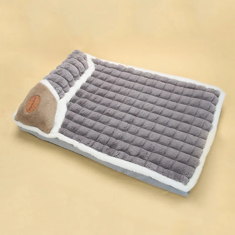 Winter Fluffy Warm Pet Cushion: Detachable and Washable, Snuggle Nest for Dogs and Cats