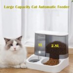 Large Capacity Automatic Pet Food Dispenser: Wet and Dry Separation Drinking Water Bowl, Dog Food Container