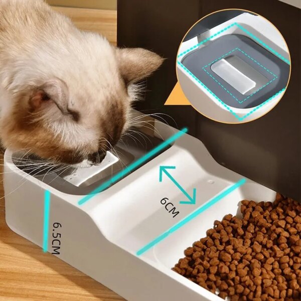 Large Capacity Automatic Pet Food Dispenser: Wet and Dry Separation Drinking Water Bowl, Dog Food Container