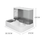 Large Capacity Automatic Pet Food Dispenser: Wet and Dry Separation Drinking Water Bowl, Dog Food Container