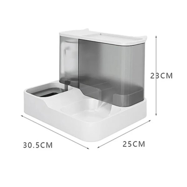 Large Capacity Automatic Pet Food Dispenser: Wet and Dry Separation Drinking Water Bowl, Dog Food Container
