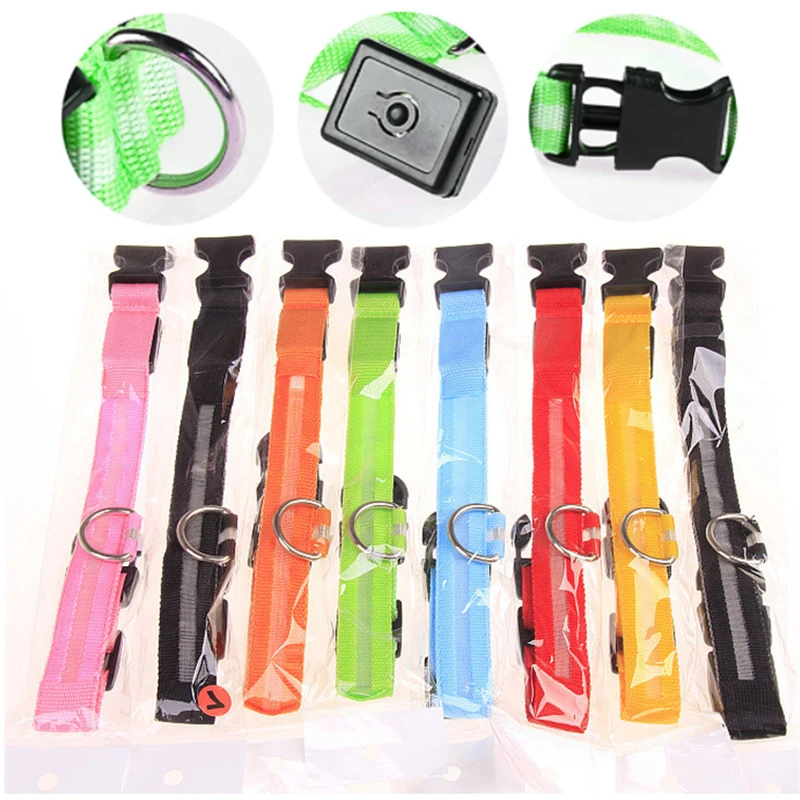 Adjustable LED Glowing Dog Collar: Flashing Rechargeable Luminous Collar for Night Safety