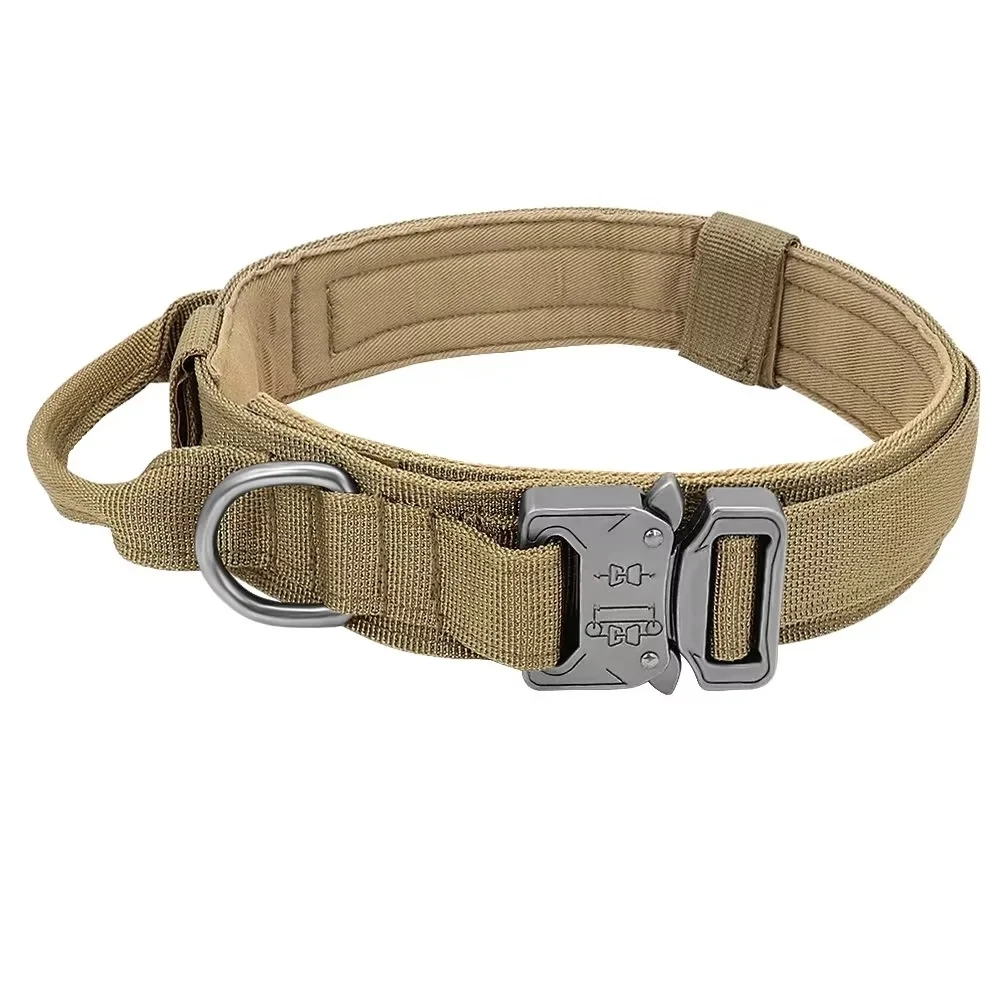 Tactical Police Dog Collar: Durable Nylon, Adjustable for Medium to Large Breeds