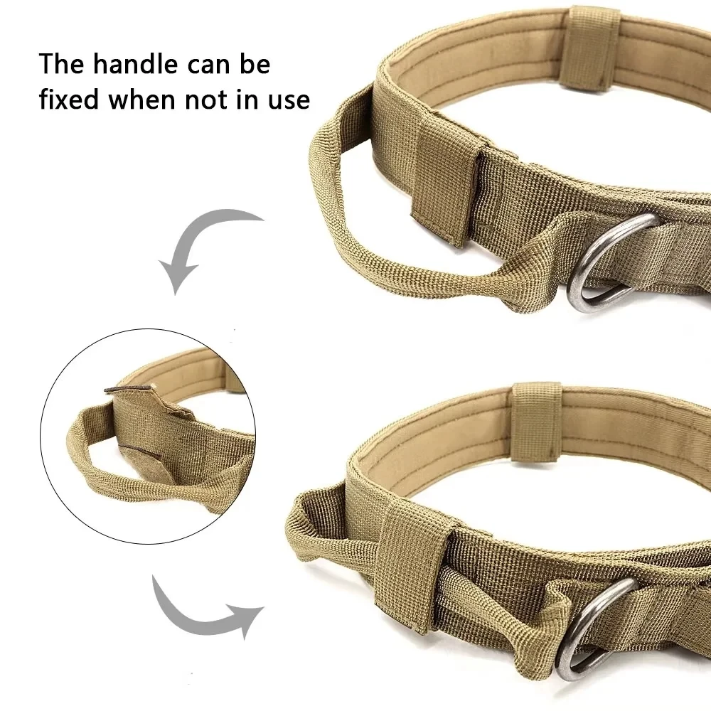 Tactical Police Dog Collar: Durable Nylon, Adjustable for Medium to Large Breeds