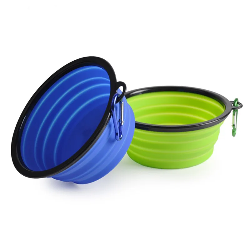 350ml Collapsible Dog Pet Folding Silicone Bowl: Portable Outdoor Travel Puppy Food Container Feeder Dish