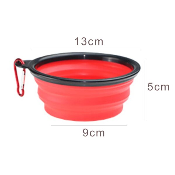 69439-5slmba.jpg 350ml Collapsible Dog Pet Folding Silicone Bowl: Portable Outdoor Travel Puppy Food Container Feeder Dish