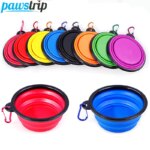 350ml Collapsible Dog Pet Folding Silicone Bowl: Portable Outdoor Travel Puppy Food Container Feeder Dish
