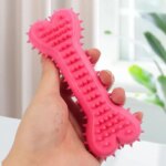 Pet Chew Toy: Soft Rubber Bone Shape, Bite-Resistance, Teeth Grinding, Training Toy for Small Dogs