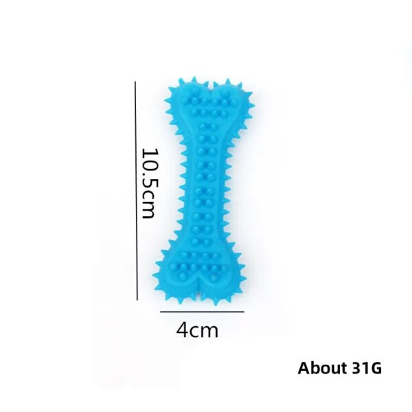 69501-k65nym.jpg Pet Chew Toy: Soft Rubber Bone Shape, Bite-Resistance, Teeth Grinding, Training Toy for Small Dogs