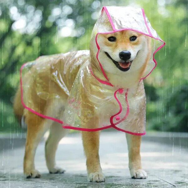 69552-pke9ec.jpg Transparent Hooded Raincoat: Pet Waterproof Jacket made of Soft PVC, Ideal for Small Dogs and Puppies