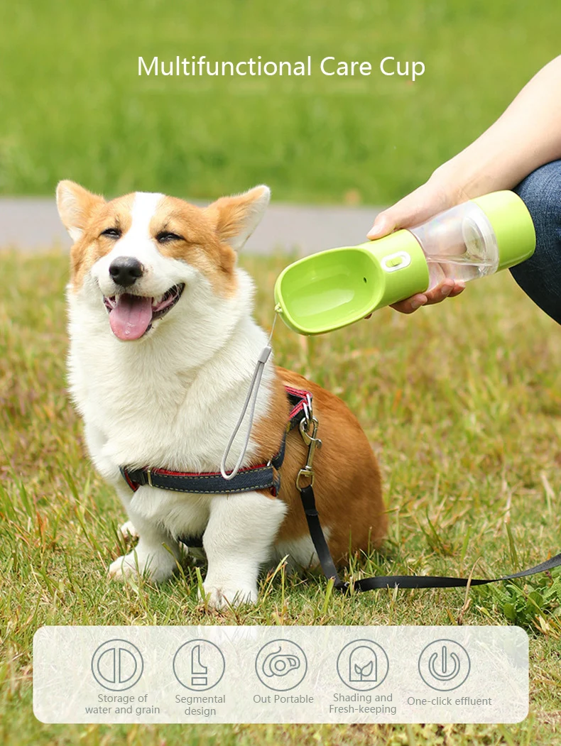 Portable Pet Dog Water Bottle Feeder Bowl: Ideal for Outdoor Travel, Convenient Drinking Solution for Dogs