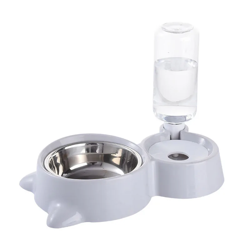 New 2-in-1 Automatic Cat Bowl Water Dispenser: Pet Food Container with Waterer, Convenient Feeder and Waterer