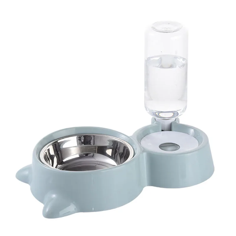 New 2-in-1 Automatic Cat Bowl Water Dispenser: Pet Food Container with Waterer, Convenient Feeder and Waterer