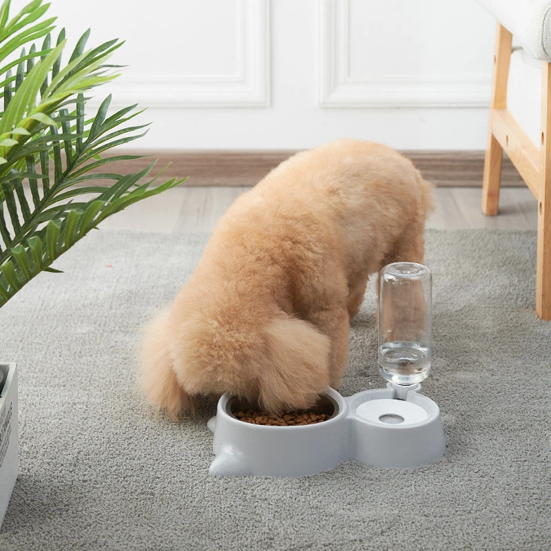 New 2-in-1 Automatic Cat Bowl Water Dispenser: Pet Food Container with Waterer, Convenient Feeder and Waterer