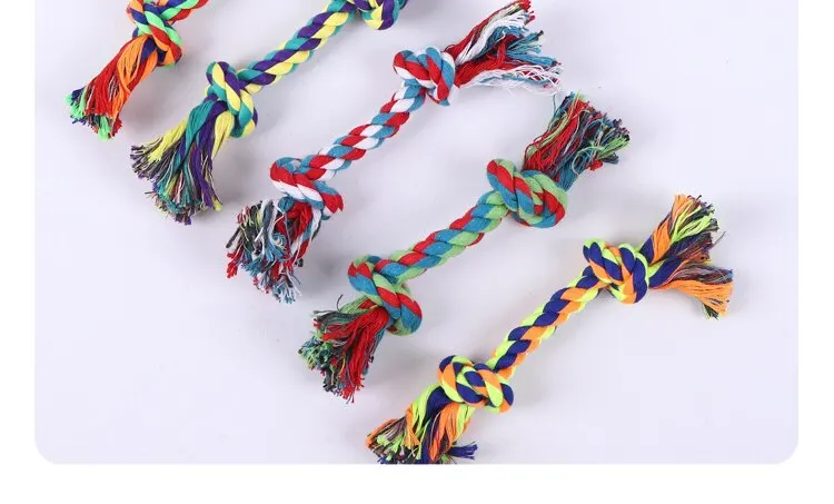 Pet Molar Bite-resistant Cotton Rope Knot: Dog Toy for Small Puppies, Teeth Cleaning Chew Toy