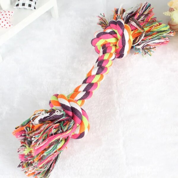 69723-hyj4jg.jpg Pet Molar Bite-resistant Cotton Rope Knot: Dog Toy for Small Puppies, Teeth Cleaning Chew Toy