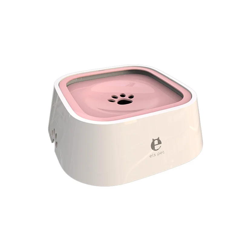 Floating Dog Drinking Water Bowl: Plastic Anti-Over Dispenser, Non-Wetting Mouth Cat Bowl, Spill-Proof