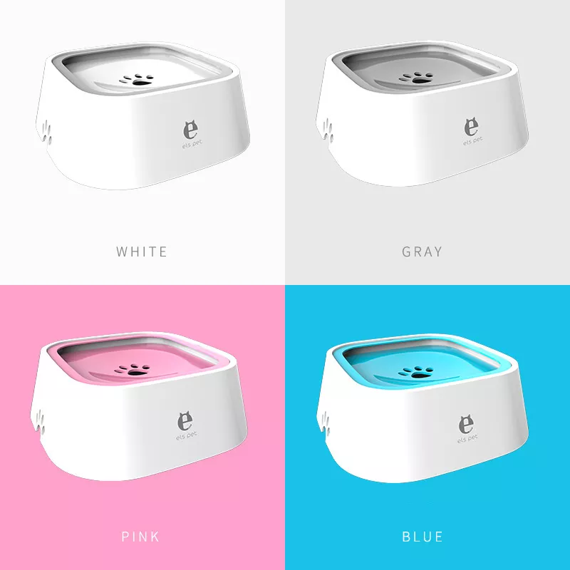 Floating Dog Drinking Water Bowl: Plastic Anti-Over Dispenser, Non-Wetting Mouth Cat Bowl, Spill-Proof