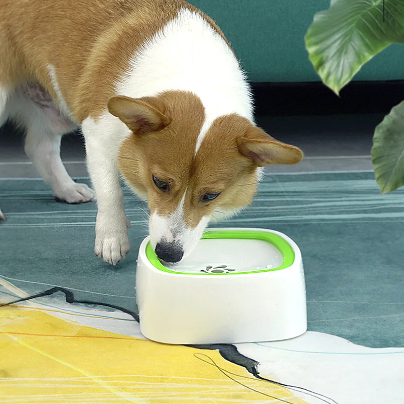 Floating Dog Drinking Water Bowl: Plastic Anti-Over Dispenser, Non-Wetting Mouth Cat Bowl, Spill-Proof